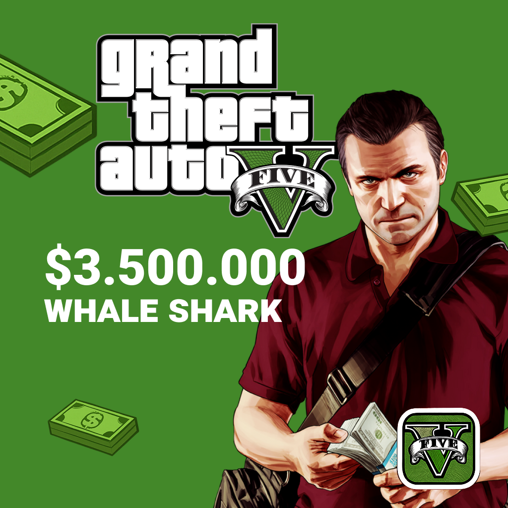 Grand Theft Auto V $3.500.000 Whale Shark Cash Card rockstar GL - Gems
