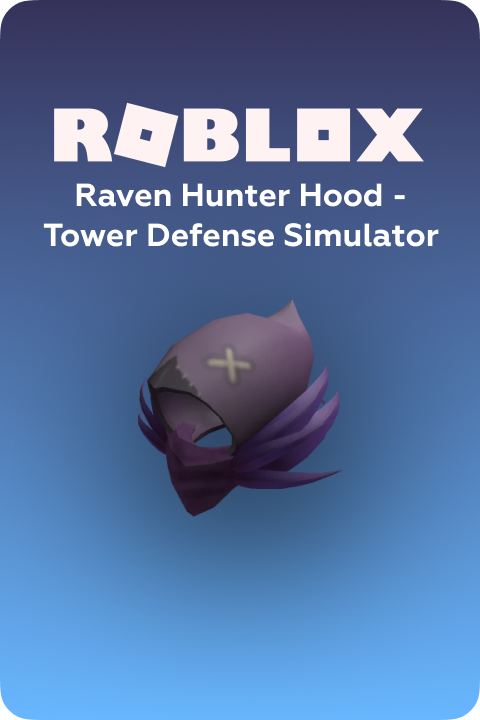 Roblox DLC raven hunter hood - tower defense simulator ключ roblox GL - Premium Shop