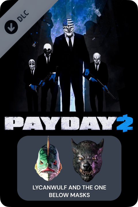 PAYDAY 2 DLC lycanwulf and the one below masks dlc ключ steam GL - Kupikod