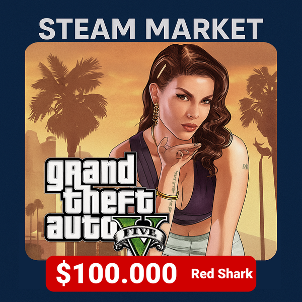 Grand Theft Auto V $100.000 Red Shark Cash Card код пополнения rockstar GL - Steam Market