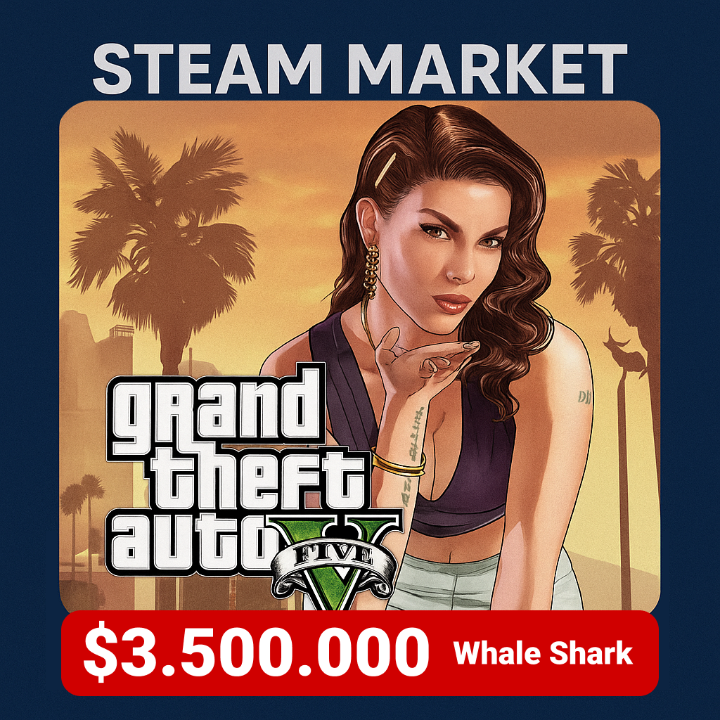 Grand Theft Auto V $3.500.000 Whale Shark Cash Card код пополнения rockstar GL - Steam Market
