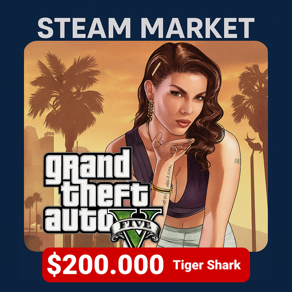 Grand Theft Auto V $200.000 Tiger Shark Cash Card код пополнения xbox GL - Steam Market