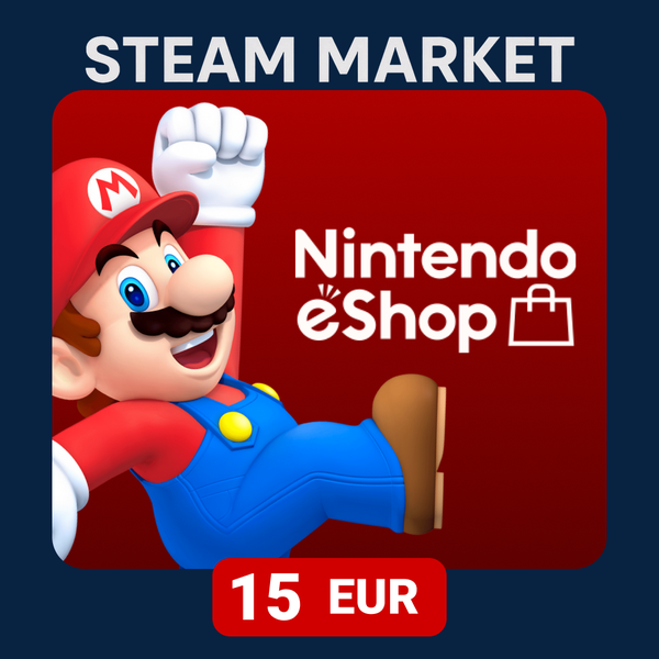 Nintendo eShop 15 EUR код пополнения nintendo EU - Steam Market