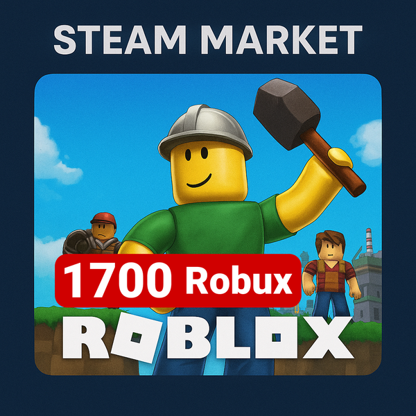 Roblox 1700 Robux код пополнения roblox GL - Steam Market