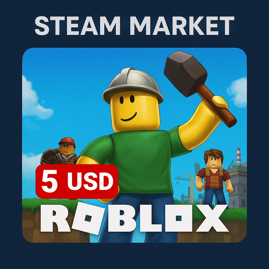 Roblox 5 USD код пополнения roblox GL - Steam Market