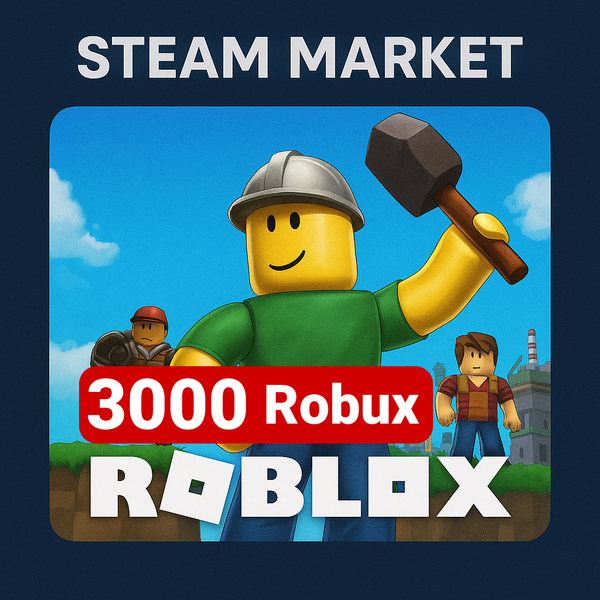 Roblox 3000 Robux код пополнения roblox GL - Steam Market