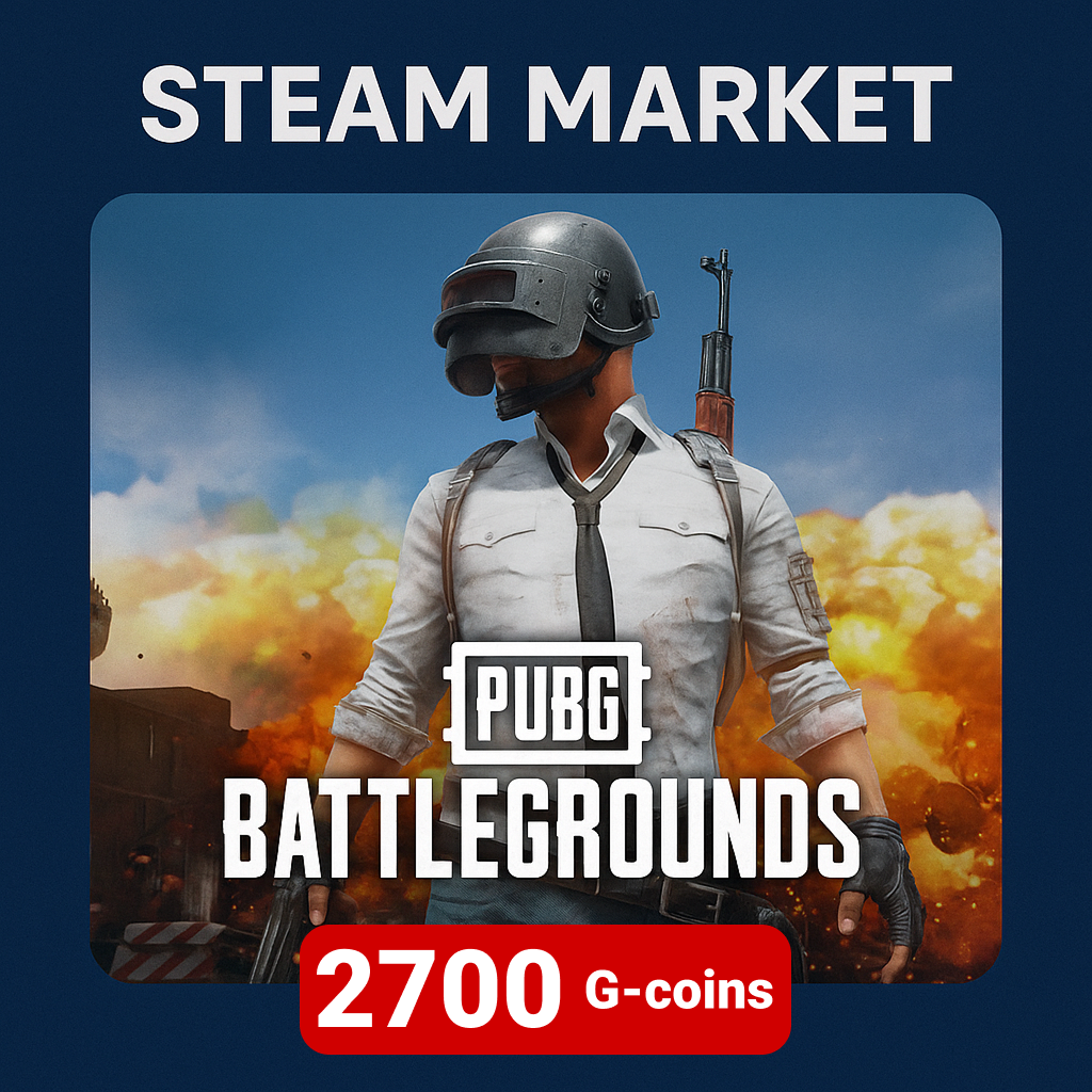 PUBG: BATTLEGROUNDS 2500+200 G-Coins код пополнения pubg GL - Steam Market